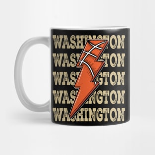 Funny Sports Washington Proud Name Basketball Classic Mug